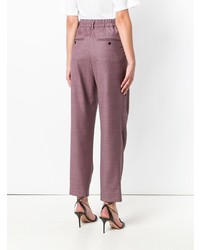 Pantaloni stretti in fondo viola melanzana di Isabel Marant Etoile