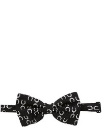 Papillon di seta stampato nero di Dolce & Gabbana