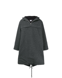 Parka di lana grigio scuro di Comme Des Garçons Shirt Boys