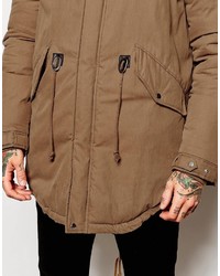 Parka marrone chiaro di Asos