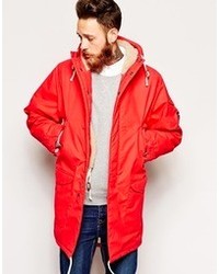 Parka rosso di Universal Works