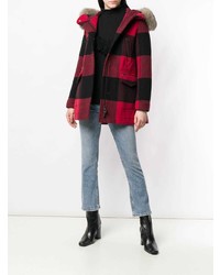 Parka scozzese rosso di Woolrich