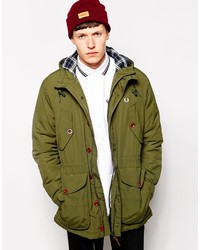 Parka verde oliva di Fred Perry