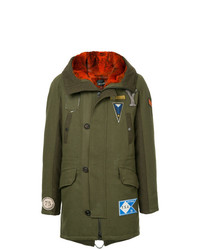 Parka verde oliva di Yves Salomon Homme