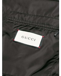 Piumino stampato nero di Gucci