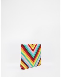 Pochette con motivo a zigzag multicolore di Moyna