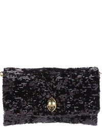 Pochette con paillettes nera di Dolce & Gabbana
