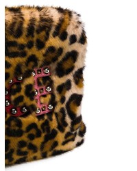 Pochette di pelliccia leopardata marrone di Dolce & Gabbana