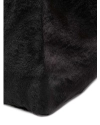 Pochette di pelliccia nera di Jil Sander