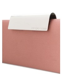 Pochette di raso rosa di Sergio Rossi