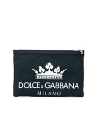 Pochette di tela blu scuro di Dolce & Gabbana