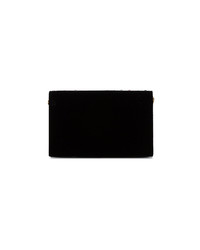 Pochette di velluto decorata nera di Saint Laurent