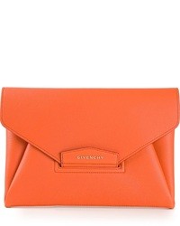 Pochette in pelle arancione di Givenchy