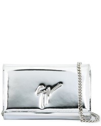 Pochette in pelle argento di Giuseppe Zanotti Design