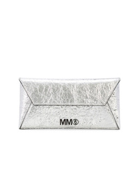 Pochette in pelle argento di MM6 MAISON MARGIELA