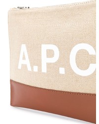 Pochette in pelle beige di A.P.C.