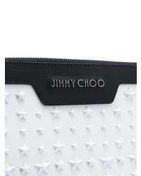 Pochette in pelle bianca di Jimmy Choo
