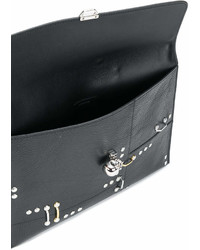 Pochette in pelle con borchie nera di Alexander McQueen