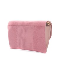 Pochette in pelle con stampa serpente rosa di Dolce & Gabbana