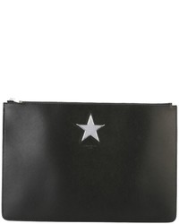 Pochette in pelle con stelle nera di Givenchy