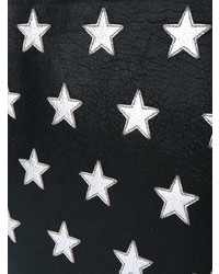 Pochette in pelle con stelle nera di Saint Laurent