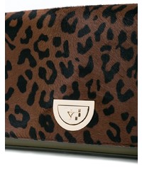 Pochette in pelle leopardata marrone di Dvf Diane Von Furstenberg