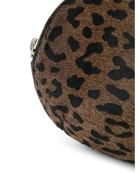 Pochette in pelle leopardata marrone di Giuseppe Zanotti Design