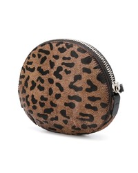 Pochette in pelle leopardata marrone di Giuseppe Zanotti Design