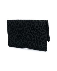 Pochette in pelle leopardata nera di Dolce & Gabbana