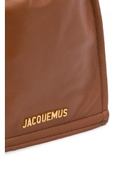 Pochette in pelle marrone di Jacquemus