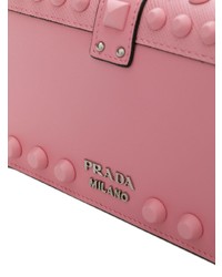Pochette in pelle rosa di Prada