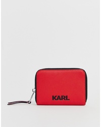 Pochette in pelle rossa di Karl Lagerfeld