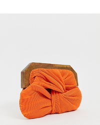 Pochette in pelle scamosciata arancione di Accessorize