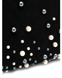 Pochette in pelle scamosciata decorata nera di Jimmy Choo