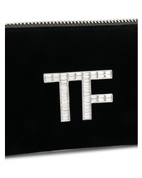 Pochette in pelle scamosciata decorata nera di Tom Ford