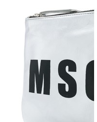 Pochette in pelle stampata argento di MSGM