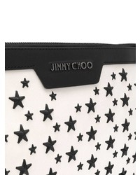 Pochette in pelle stampata bianca di Jimmy Choo