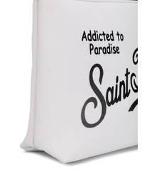 Pochette in pelle stampata bianca di MC2 Saint Barth