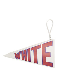 Pochette in pelle stampata bianca di Off-White