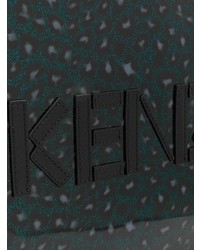 Pochette in pelle stampata blu scuro di Kenzo
