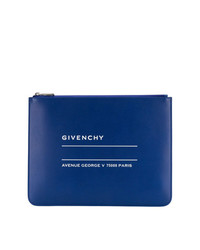 Pochette in pelle stampata blu di Givenchy