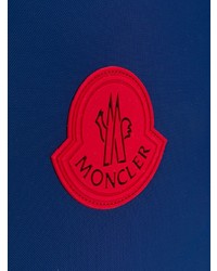 Pochette in pelle stampata blu di Moncler