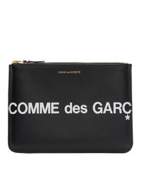 Pochette in pelle stampata nera e bianca di Comme des Garcons Wallets