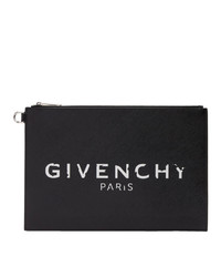Pochette in pelle stampata nera e bianca di Givenchy