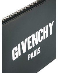 Pochette in pelle stampata nera e bianca di Givenchy