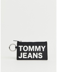 Pochette in pelle stampata nera e bianca di Tommy Jeans