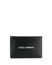 Pochette in pelle stampata nera di Dolce & Gabbana