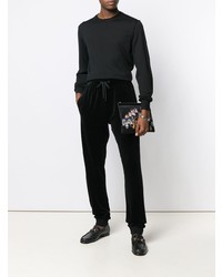 Pochette in pelle stampata nera di Dolce & Gabbana