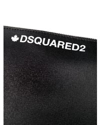 Pochette in pelle stampata nera di DSQUARED2