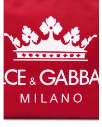 Pochette in pelle stampata rossa di Dolce & Gabbana